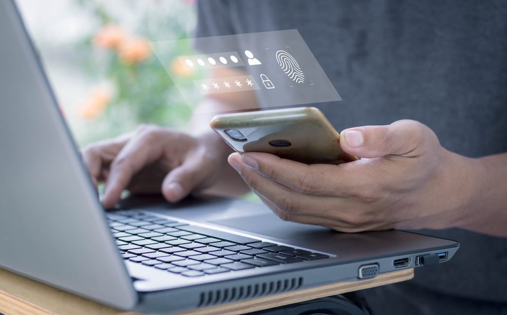 Online shopper protecting himself from AI identity fraud in eCommerce | Shift4Shop